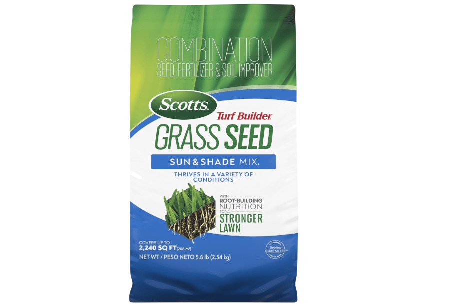 
Scotts Turf Builder Grass Seed Sun & Shade Mix, 5.6 lbs. | Grass Seed Plus Lawn Fertilizer and Soil Improver, Thrives in Many Conditions, Covers