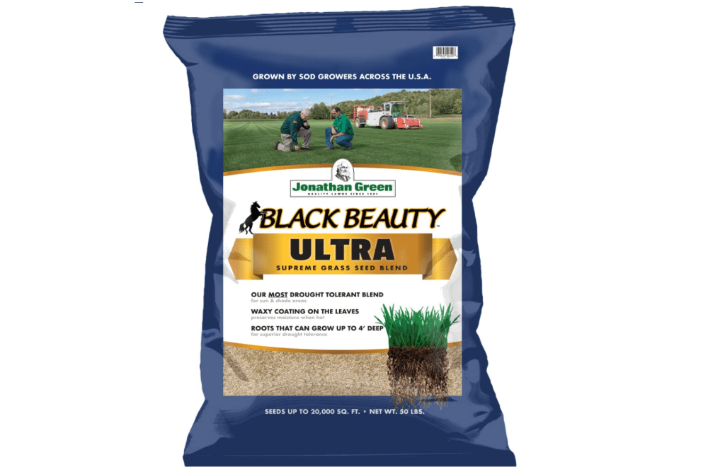 Jonathan Green Black Beauty Ultra Grass Seed - 50 lb | Drought Tolerant Blend For Sun & Shade Areas
