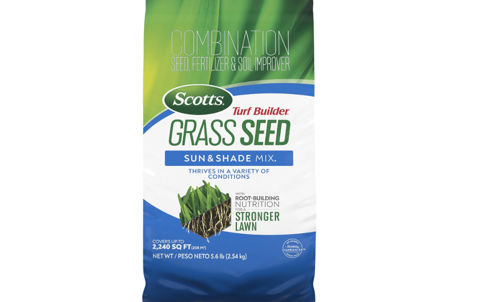 
Scotts Turf Builder Grass Seed Sun & Shade Mix, 5.6 lbs. | Grass Seed Plus Lawn Fertilizer and Soil Improver, Thrives in Many Conditions, Covers