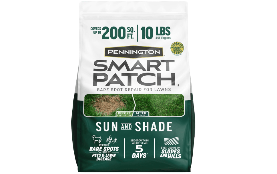 
Pennington Smart Patch Grass Seeds for Lawn, Sun and Shade Lawn Grass Repair Mix, 10 LB