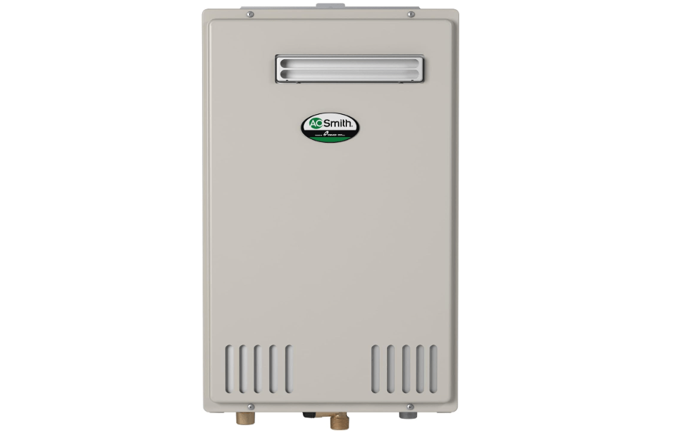 
A. O. Smith Water Heater | 6.6 GPM, 120K BTU | Propane Outdoor | ATO-140H | For 1-2 Bath Homes | 6.6 GPM Continuous Flow | 120K BTU Condensing
