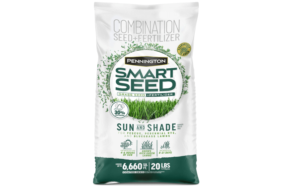 Pennington Smart Seed Sun and Shade Mix North Grass Seed, 20 lb | Kentucky Bluegrass, Tall Fescues, and Perennial Rye Grass Seeds for Lawn