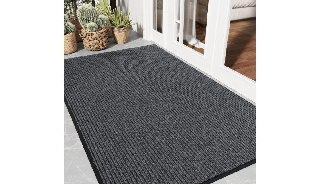 EZ2LIVE Front Door Mat, 3' x 5' Heavy Duty Door Mat Outside Entrance, Non-Slip Welcome Mat, Absorbent & Dirt Resistant, Low Profile Large Door