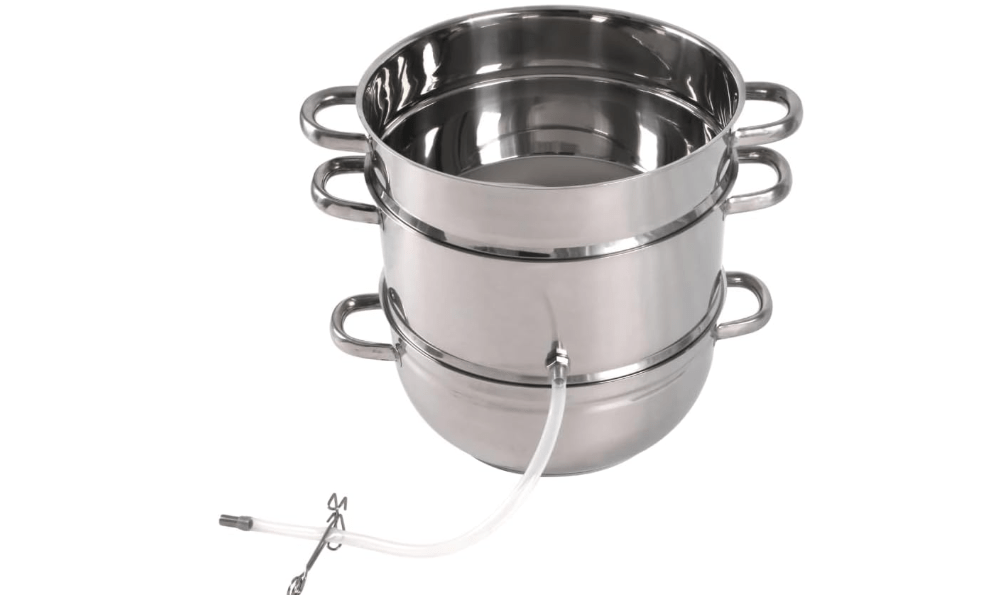 Kitchen Crop Little Creek Stainless Steel Water Distiller, 2 Gallon Capacity, Works on all Stovetops, Double Boiler, Render Lard & Tallow