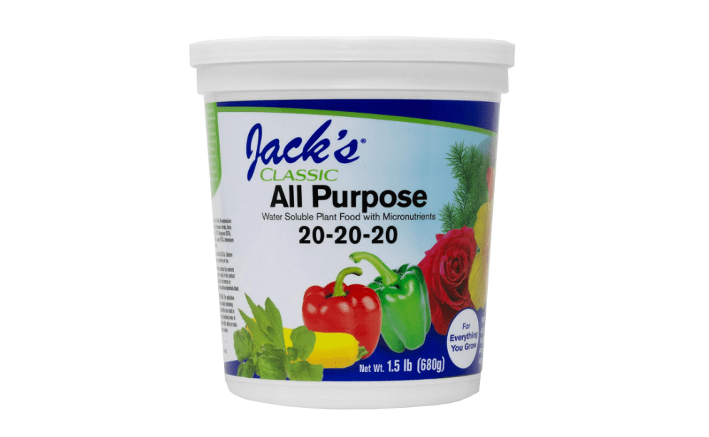
Jack's Classic 20-20-20 All Purpose Water-Soluble Fertilizer, 1.5lb | Powdered, Targeted Micronutrient Package, Promotes Growth, Green-