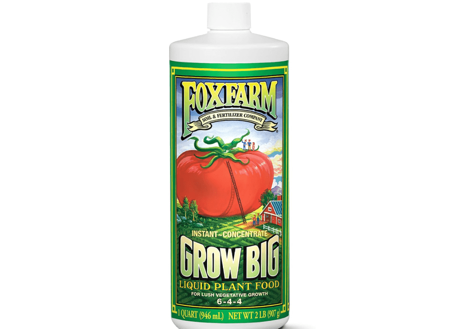
FoxFarm Grow Big Liquid Plant Food - 6-4-4 House Plant Fertilizer for Lush Vegetative Growth, Fast Nutrient Uptake for Roses, Tomatoes & Veggies - Quart