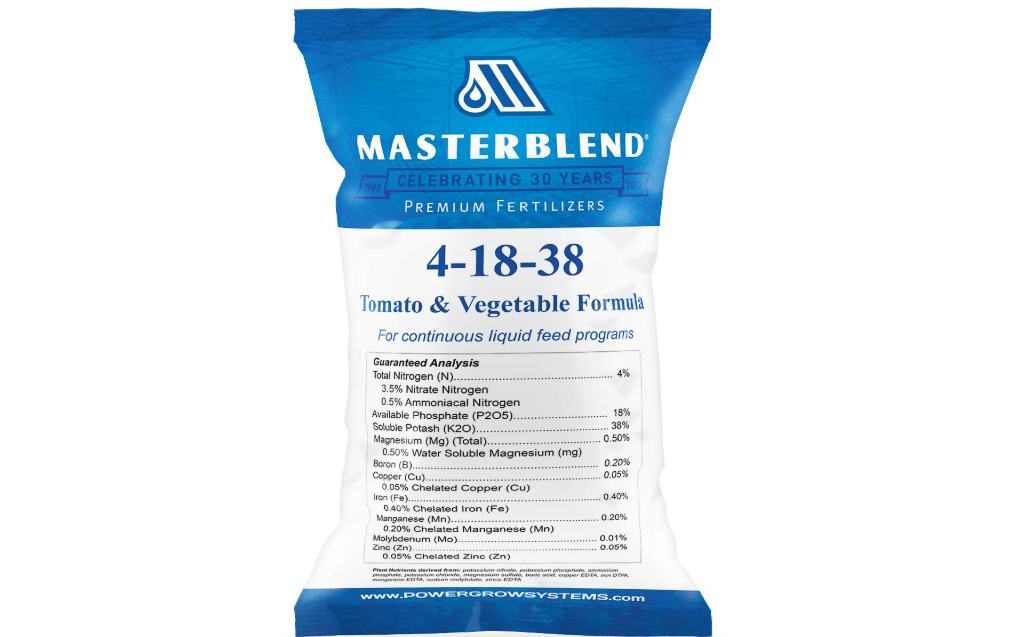 
MasterBlend 4-18-38 Tomato & Vegetable Fertilizer - Bulk 1, 5 or 25 Pounds