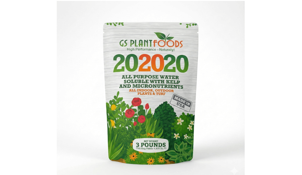 
GS Plant Foods All Purpose Water Soluble 20-20-20 Fertilizer Balanced NPK Plant Food with Micronutrients, Contains Kelp (Ascophyllum nodosum