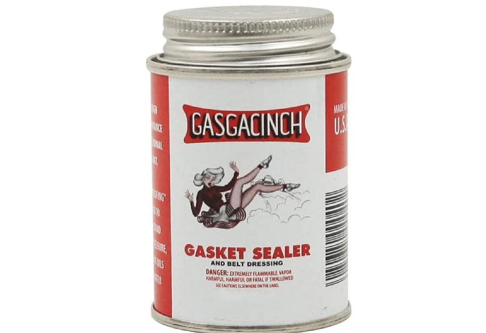 Gasgacinch 440-A Gasket Sealer and Belt Dressing, 4 oz , white | Unmatched gasket sealing belt dressing. Flexible high-peel strength vibration dampening
