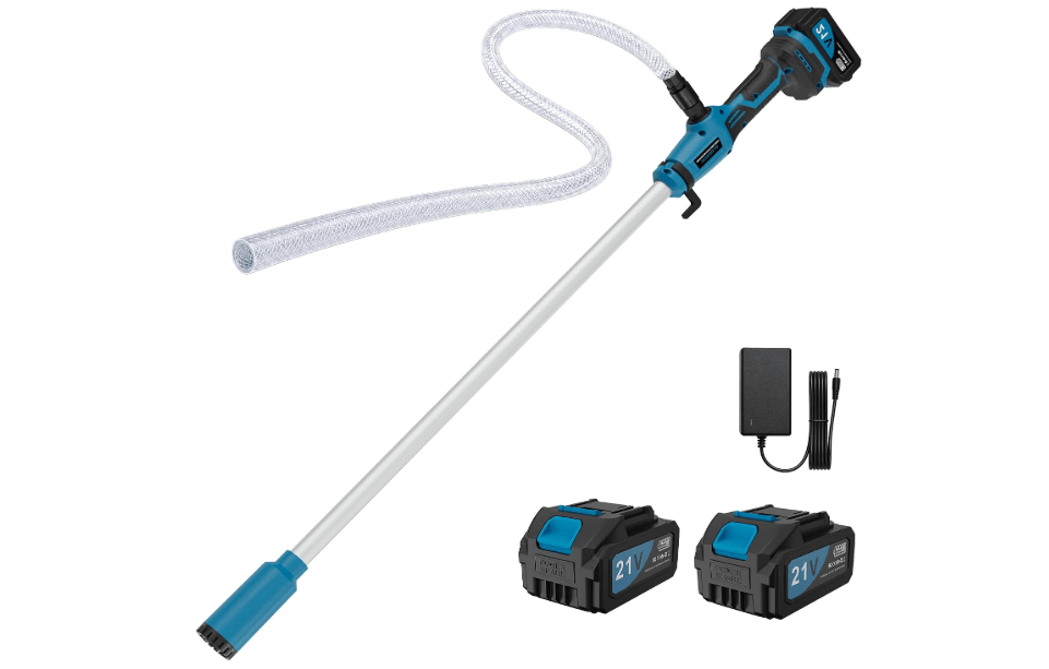 ALDERVIC Cordless Stick Water Pump, 720 GPH Water Transfer Pump with 32 FT Max Head, Portable Utility Drain Pump with Two 4.0Ah Batteries