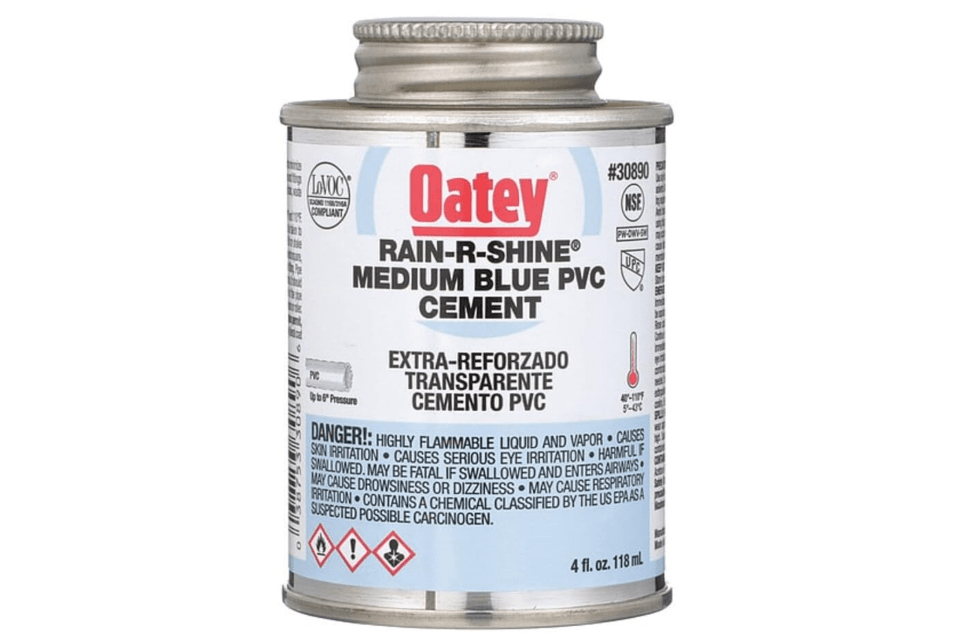  Oatey Rain-R-Shine 4 Oz. Low Voc Medium Bodied Blue PVC Cement