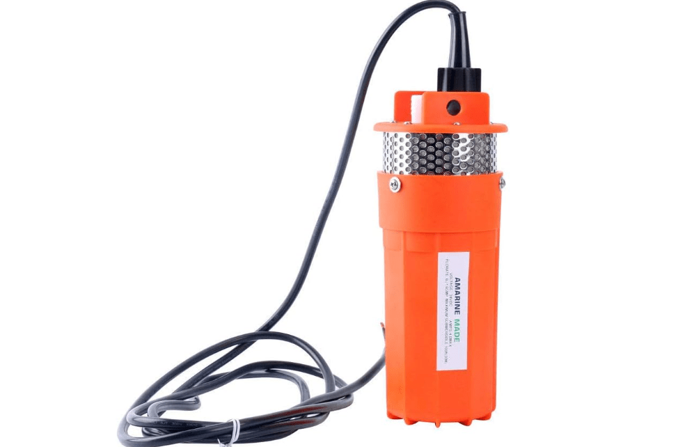 Amarine Made 24V DC Submersible Deep Well Water Pump/Alternative Energy Solar Battery Flow Rate: 1.6 GPM 8A-230 ft Maximum Lift,100 ft Maximum