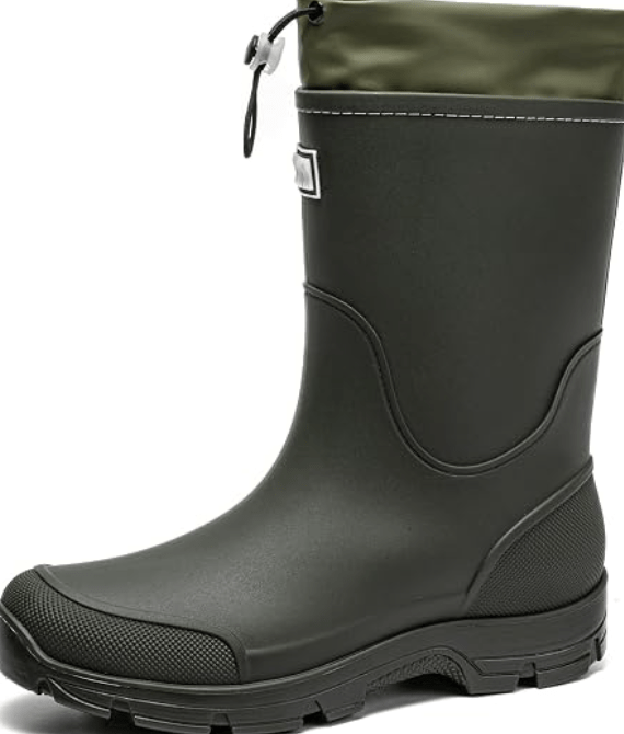 WOWSTICK Waterproof Rain Garden Boots for Men and Women Mid-calf