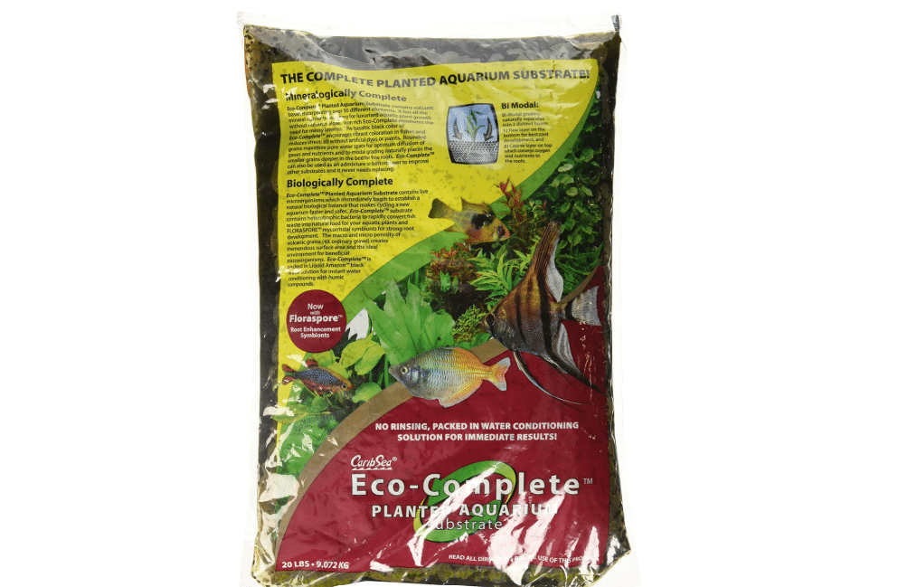 CaribSea Eco-Complete Planted Aquarium Substrate - 20 lbs - Black Nutrient-Rich Gravel for Freshwater Planted Tanks - Promotes Healthy Plant