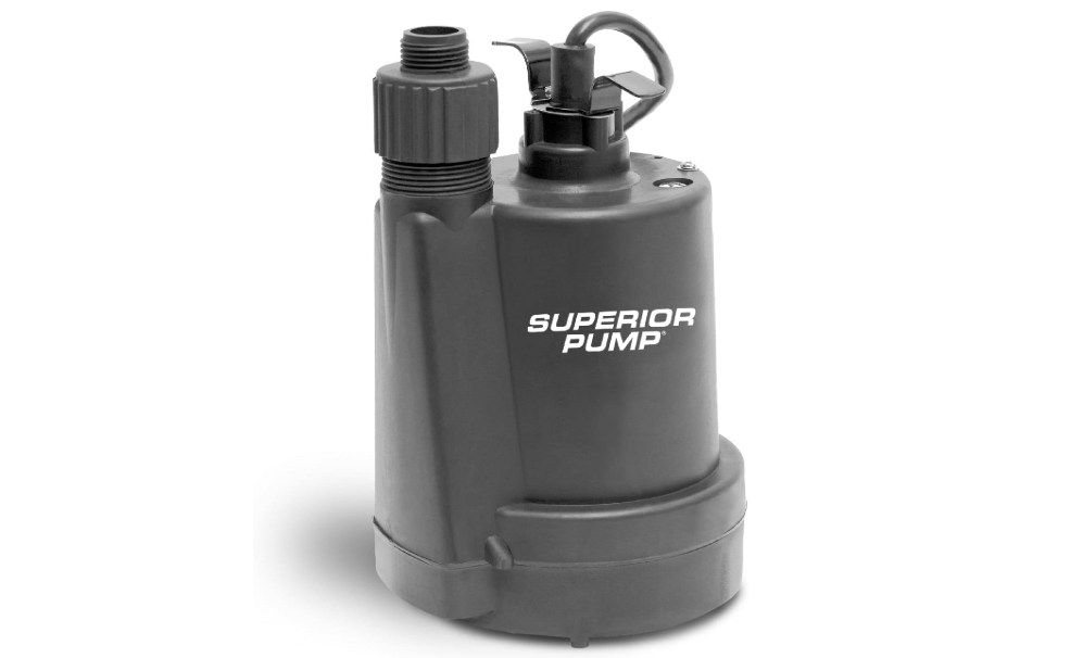Superior Pump 91250 1800GPH Thermoplastic Submersible Utility