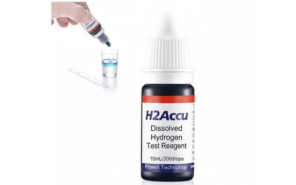 Hydrogen Water Test Kit - H2 Tester Blue Drops Reagent, H2Accu Dissolved Hydrogen ppm Testing, Checking, Measurement & Meter Kit, Reliable