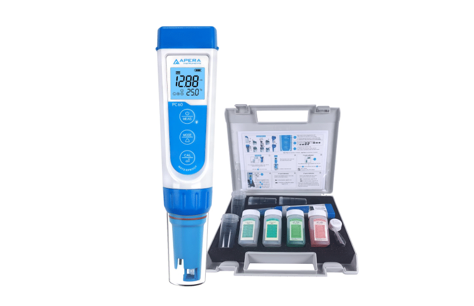 APERA INSTRUMENTS AI316 Premium Series PC60 5-in-1 Waterproof pH/EC (Conductivity) /TDS (ppm) /Salinity (ppt) /Temp. Multi-Parameter Pocket