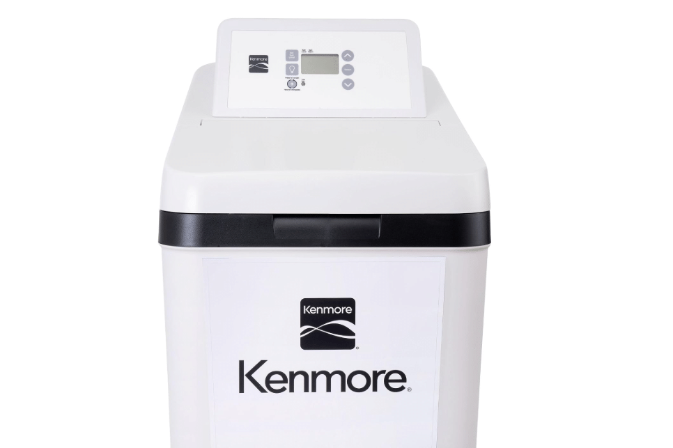 Kenmore 350 Whole House Water Softener System, 32,000 Grain, 1-4 People | Smart regeneration adapts to household use, reducing hard water, protects