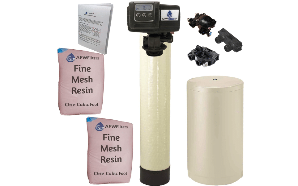 AFWFilters Iron Pro 2 Combination Water Softener Iron Filter Fleck 5600SXT Digital Metered Valve 64,000 Grain - High Flow for Whole House Use