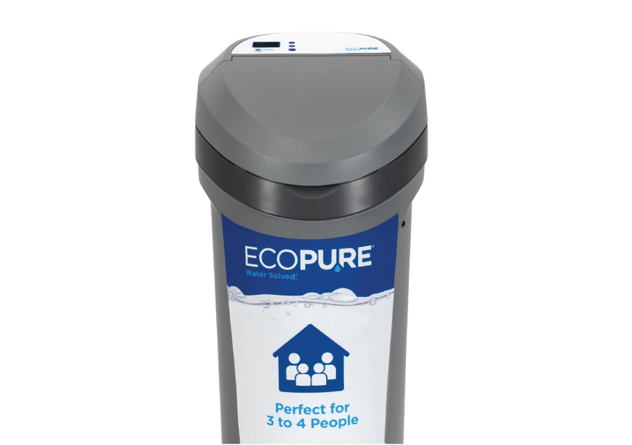 EcoPure EPS120 Whole House Water Softener for Medium Households | 3-4 People, 2-3 Bathrooms, Use Up to 40% Less Salt, AutoSense AI Efficiency