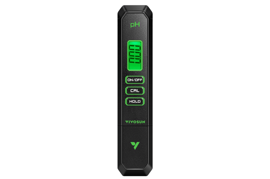 VIVOSUN Digital pH Meter 0.01 Accuracy Pen Tester for Water Hydroponics | ±0.01 pH Accuracy, ATC, Auto Calibration, Backlit LCD, Memory