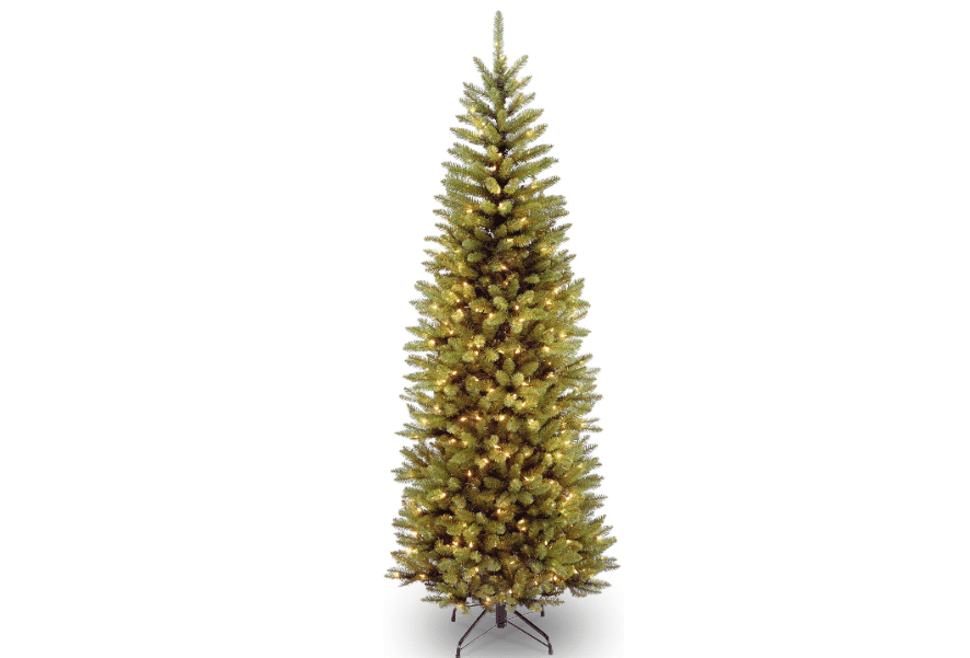 
National Tree Company 6.5ft Pre-Lit Downswept Douglas Fir Christmas Tree | 650 Clear Lights, 1,227 Tips, Includes Stand, Artificial,