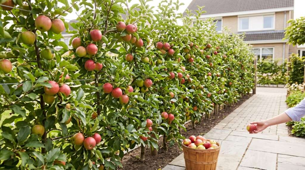 apple tree hedgerow