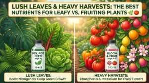 best nutrients for leafy vs. fruiting plants