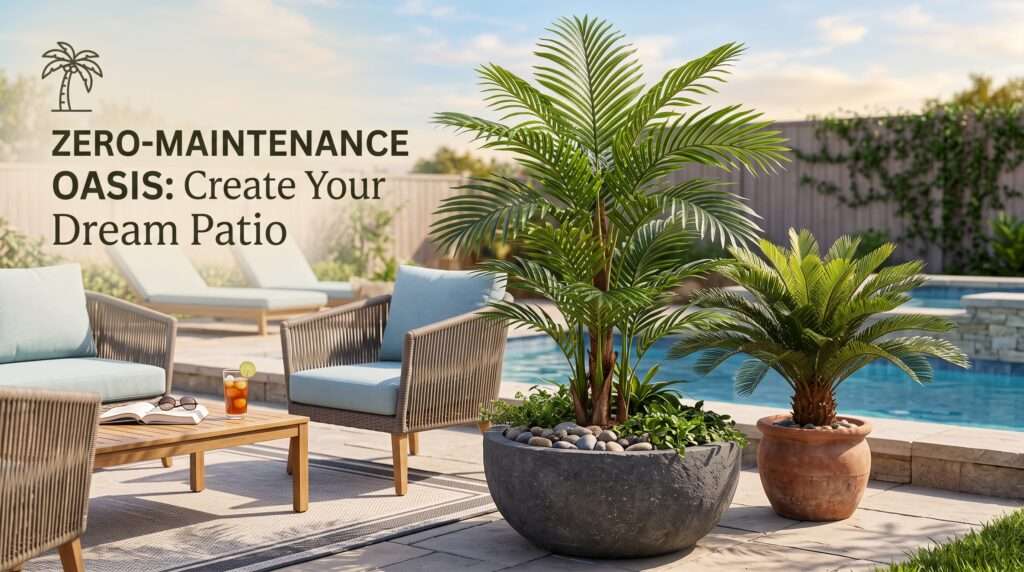 fake outdoor palm trees