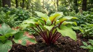 hosta plant red