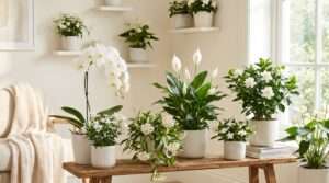 house plants with white flowers