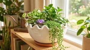 scalloped planter