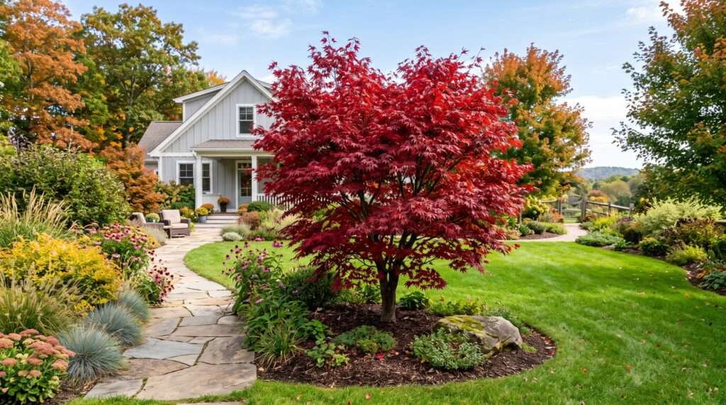 tree with red leaves