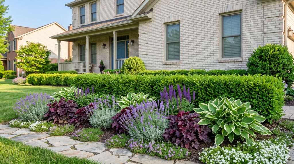 what to plant in front of boxwoods
