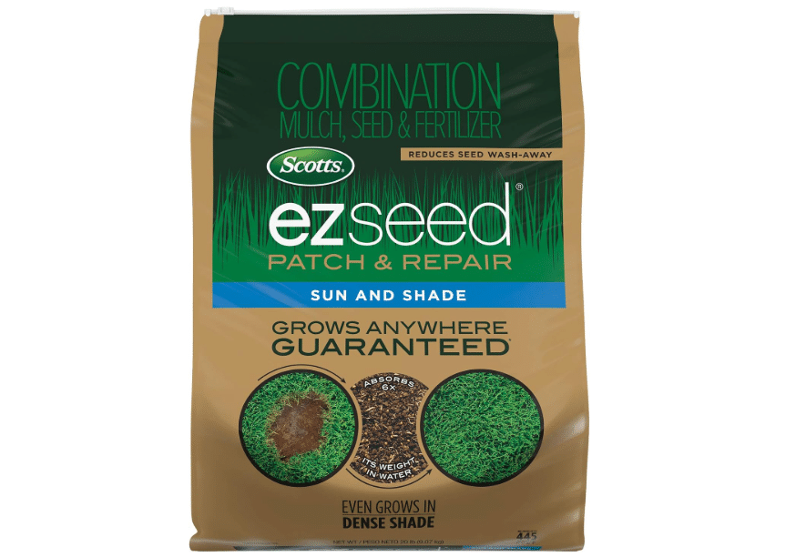 Scotts EZ Seed Patch & Repair Sun and Shade, 20 lbs. | Combination Mulch, Sun and Shade Grass Seed & Fertilizer for Bare Spots