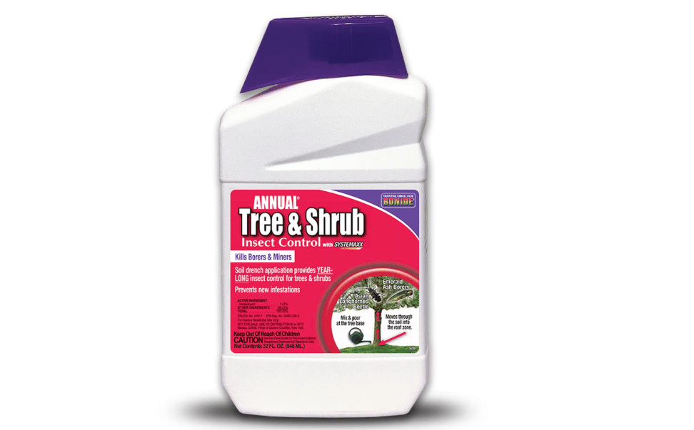  Bonide Annual Tree & Shrub Insect Control with Systemaxx | 32 oz Concentrate, Year Long Protection