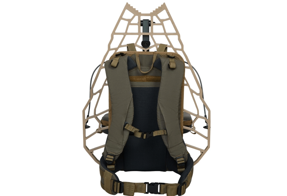 XOP Gamma TS Treestand Transport System, Hunting Backpack Frame & Straps | Hang on tree stand & climbing stick carrier. MOLLE waist belt, adjustable