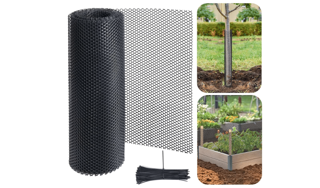20 Ft Mesh Tree Guard Trunk Protectors, Tree Bark Protector with Zip Ties | Flexible Net Tree Guard for Saplings Fruit Trees Plant Protectors from Deer