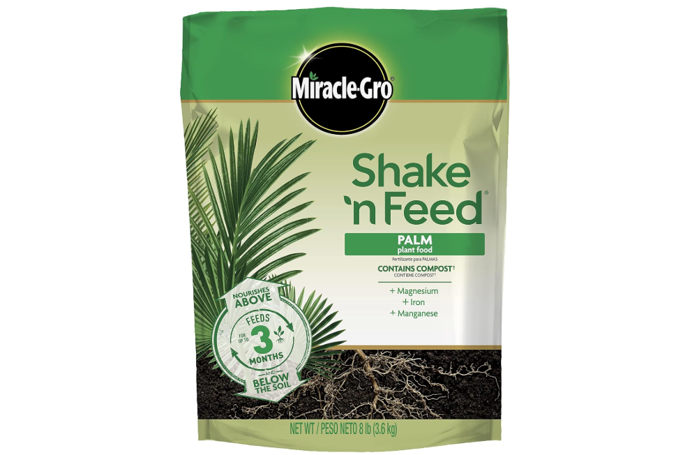 Miracle-Gro Shake 'N Feed Palm Plant Food, 8 lb. | Fertilizer for Container and In-Ground Palm Trees, Cycads, and Tropical
