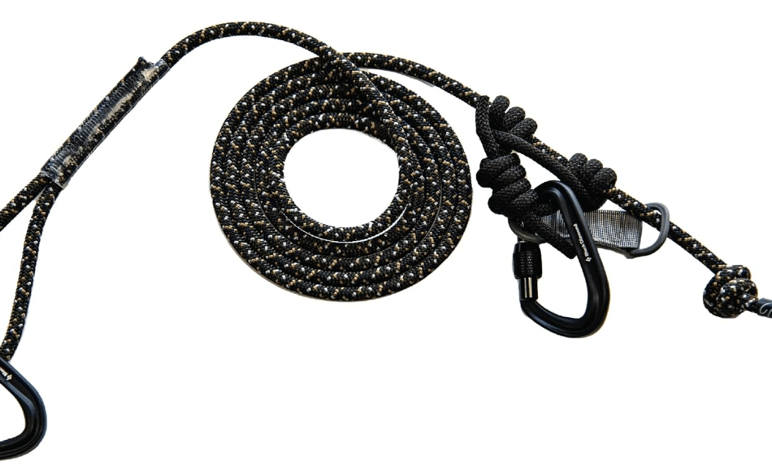 
Latitude Outdoors 8mm Vapor Line Durable, Lightweight Saddle Hunting Lineman Belt for Optimal Safety, 2 Standard Carabiners