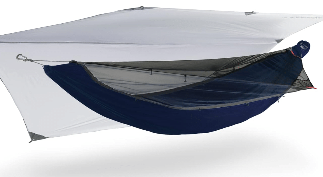 
KAMMOK Mantis Hammock, All Seasons, Mosquito Net, Storage Bag, Camping, Outdoor Activities - Midnight Blue