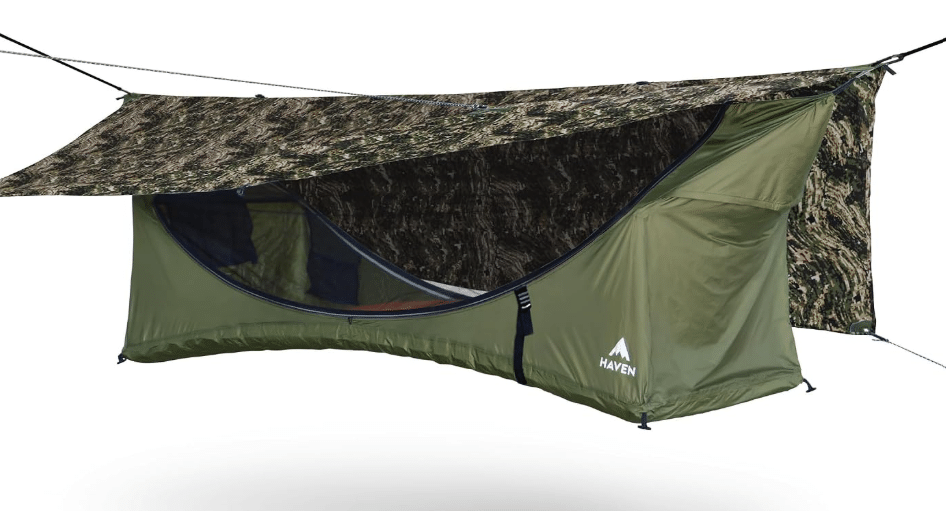 
Haven Tents Lay Flat Hammock Tent - Waterproof Camping Hammock with Mosquito Net, Insulated Pad and Rainfly - Haven Tent, Haven