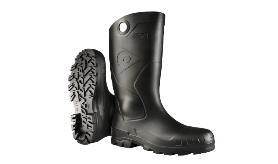  DUNLOP Chesapeake Rubber Boots for men and women, Plain Toe, Black, Size 11 | Lightweight PVC waterproof rain boots. For gardening, fishing