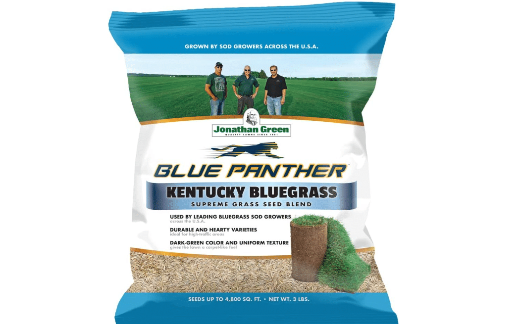 Jonathan Green Blue Panther Kentucky Bluegrass Grass Seed - 3 lb | Sod-Quality, Cool-Season Grass Seed, Heavy-Traffic