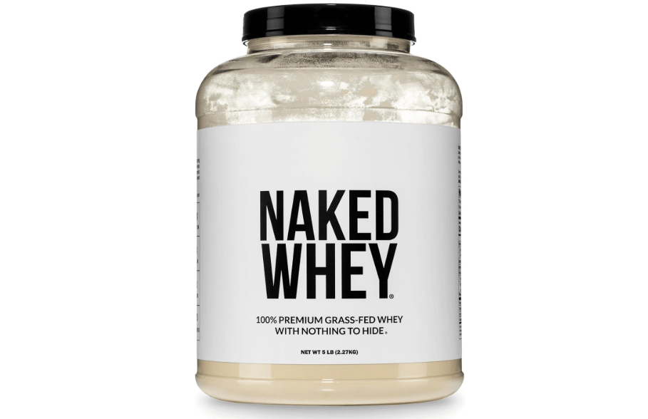 NAKED Whey 5LB 100% Grass Fed Unflavored Whey Protein Powder - Only 1 Ingredient, NSF Certified, Undenatured, Gluten Free, Soy Free, Promote