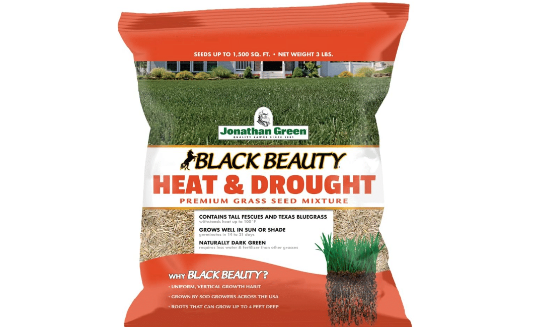 
Jonathan Green Black Beauty Heat & Drought Resistant Grass Seed - 3 lb | Heavy Traffic Tolerant Seed Blend for Hot Climates