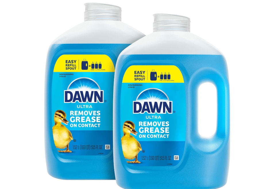 Dawn Ultra Original Dish Soap Refill Jug Large Size Blue Liquid Dishwashing Detergent, Powerful