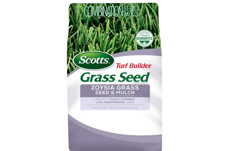 
Scotts Turf Builder Grass Seed Zoysia Grass Seed and Mulch, 5 lb. - Full Sun and Light Shade - Thrives in Heat & Drought - Grows a Tough, Durable