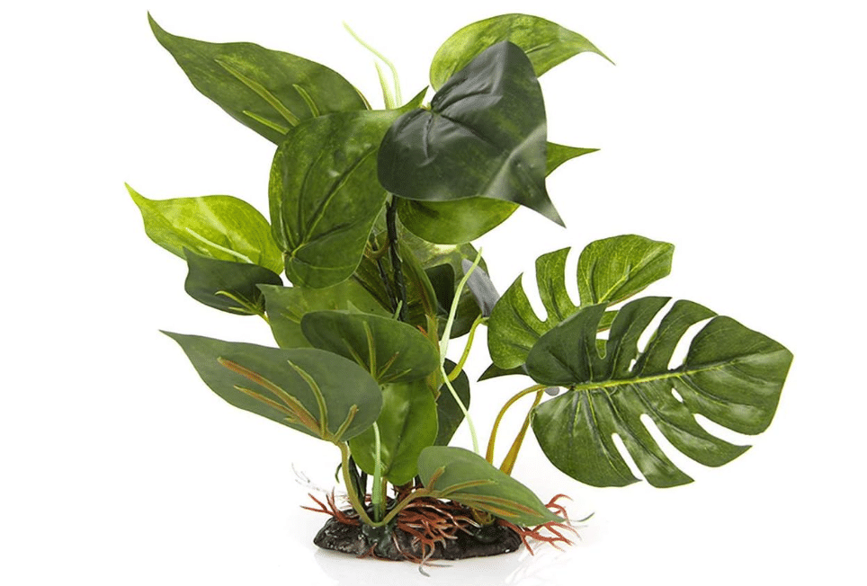 
CNZ Aquarium Fish Tank 10" Green Underwater Plastic Plant | Lifelike Underwater Plant Ornament for Freshwater & Saltwater