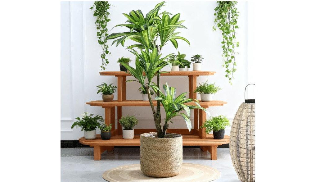  PotSonntag 14 inch Large Handmade Seagrass Woven Planter Basket (Large) | Wicker Planter Basket with Plastic Film Insert for Indoor Plants